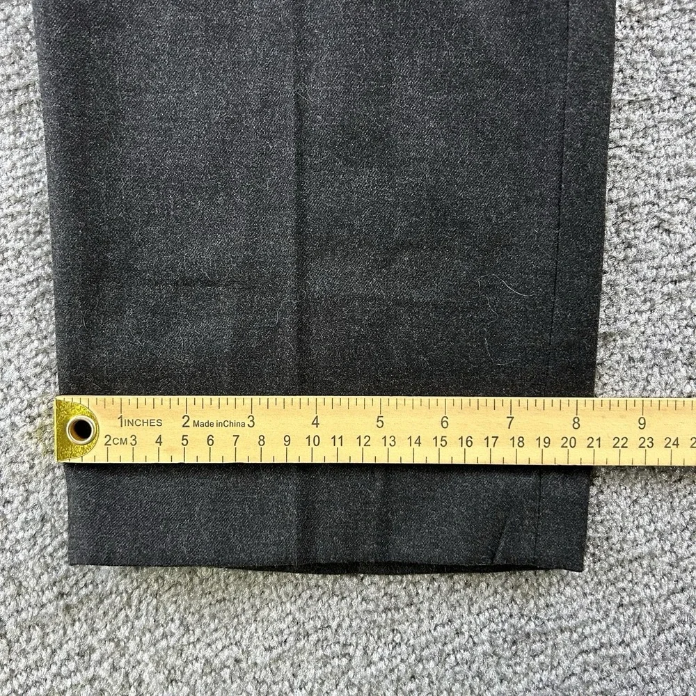 Lauren Ralph Lauren Mens Gray Flat Front Dress Pants 38x32 Charcoal Poly Blend